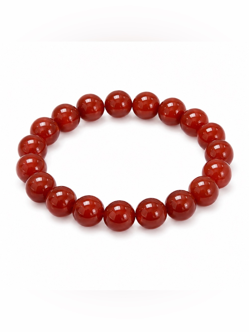 Brown/Red Beaded Stretch Bracelet - Women Jewelry